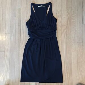 Elegant Navy Blue Sleeveless Dress